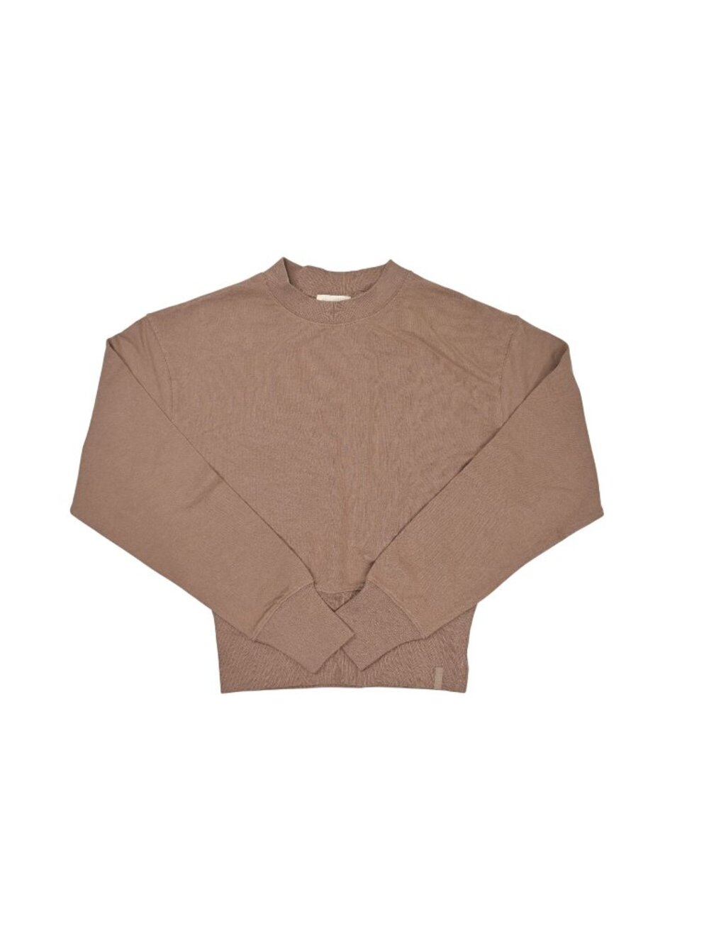 Adanola Modal Cinch Hem Sweatshirt in Dusty Brown